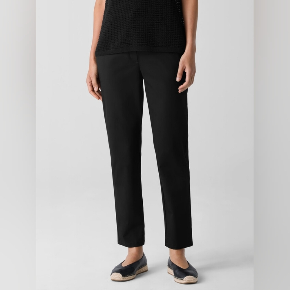 Eileen Fisher Stretch Cotton Twill Tapered Trouser Pant